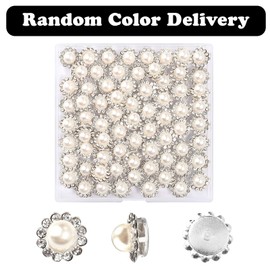 100 Pcs 12MM Sew on Rhinestones White Crystal Glass Metal Base Flower Shape，Flatback Pearls for Crafting，Sewing Accessories for Wedding Clothes and Shoes
