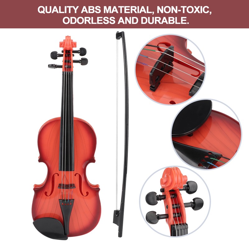 Simulated Kid Acoustic Violin Toy Adjustable String Musical Beginner Develop