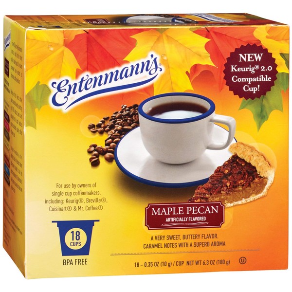 Entenmann's Maple Pecan café de una sola porción, caja de 18 unidades