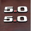2Pc 5.0 Emblem Liter Door 3D Fender Side Adhesive Badge