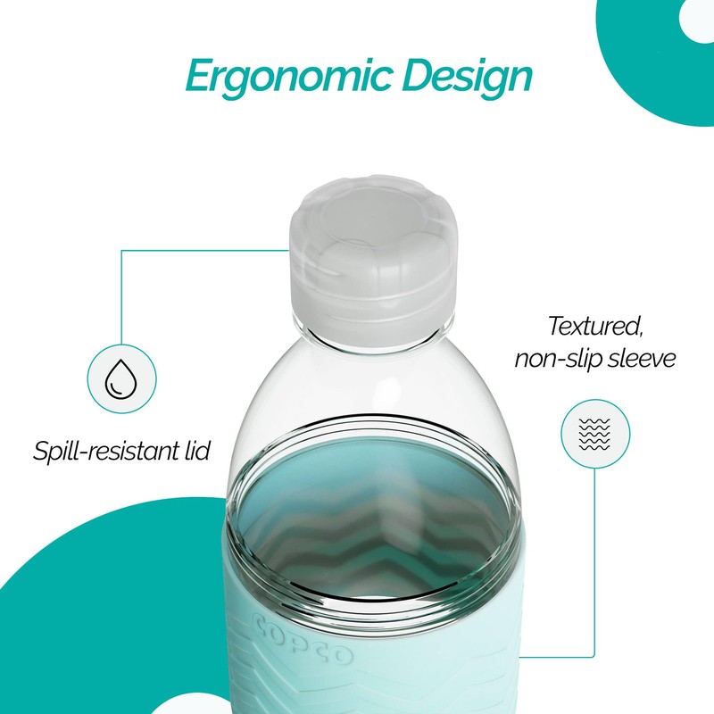 Copco Hydra 16.9 oz Water Bottle with Leak-Proof Lid -