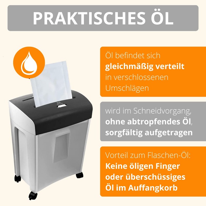 AMATHINGS Oil Paper for Shredder Suitable for DIN A4 Slot