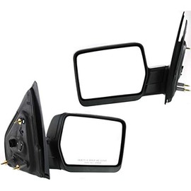 Power Mirror compatible with Ford F-150 04-08 Right and Left Side Manual Folding Non-Heated New Body Style Textured Black