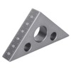 ASHATA Regla Triangular De AleacióN De Aluminio De 45 Grados,