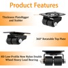 Heavy Duty Casters Set of Plate Casters 4 Low Profile