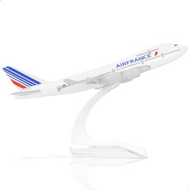 QIYUMOKE 1/400 Aircraft Model for Air France 747 Model Plane with Stand (6 Inch Long) for Boeing 747 Alloy Model Aircraft Gift for Aviation Enthusiasts or Desktop Display Decoration