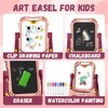 Juivin Art Easel for Kids with Magnetic Drawing Board, Double