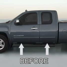 Automotive Authority LLC CHROME SIDE DOOR TRIM ROCKER PANEL MOLDING PACKAGE For CHEVY SILVERADO 07-13