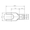 OFC Pure Copper, Y-Lug Terminal, Post Diameter 0.2 inch (4