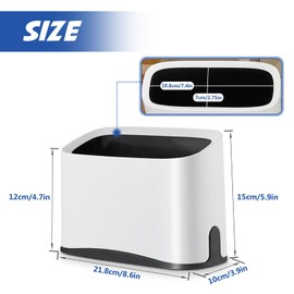 PLACHIDAY Universal Cat Litter Scoop Holder-Kitty Litter Scooper Caddy for Litter Box-Sturdy Scoop Stand Trash Container Suitable for Most Metal Litter Scooper-White