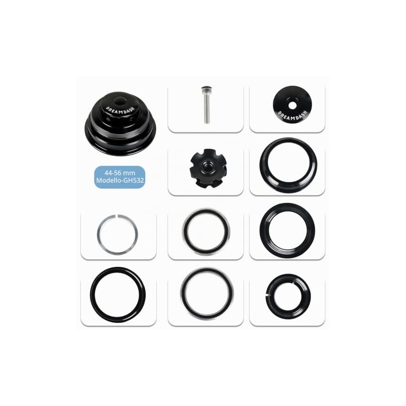 DREAMDASH Serie Sterzo 1-1/8" 1-1/2", ZS44/28.6 ZS56/30 o 39.8, Cuscinetti