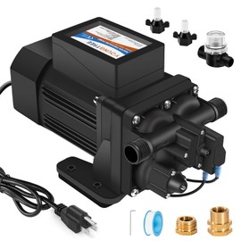 YOUNGTREE Brushless 110V Water Pressure Transfer Pump Continuous Duty 6.0GPM 55PSI Long Spanlife On Demand Fresh Water Booster Diaphragm Pump 110 Volt AC for Irrigation Garden Pool Car Washing Barrel