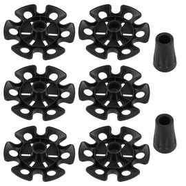 Marjoramy Pack of 6 Hiking Pole Baskets with 2 Trekking Pole Tips Replacement, Trekking Poles, Snow Baskets, Ski Poles, Snow Plates, Trekking Pole Basket, Snow Plate for Hiking Poles, Hiking Pole