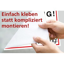 Clever Pool 3 Stickers Caution Video Surveillance Sign - DIN A4 - Weatherproof - Camera Surveillance - Burglary Protection - Warning Signs, Safety Signs (Motif Caution Video Surveillance)