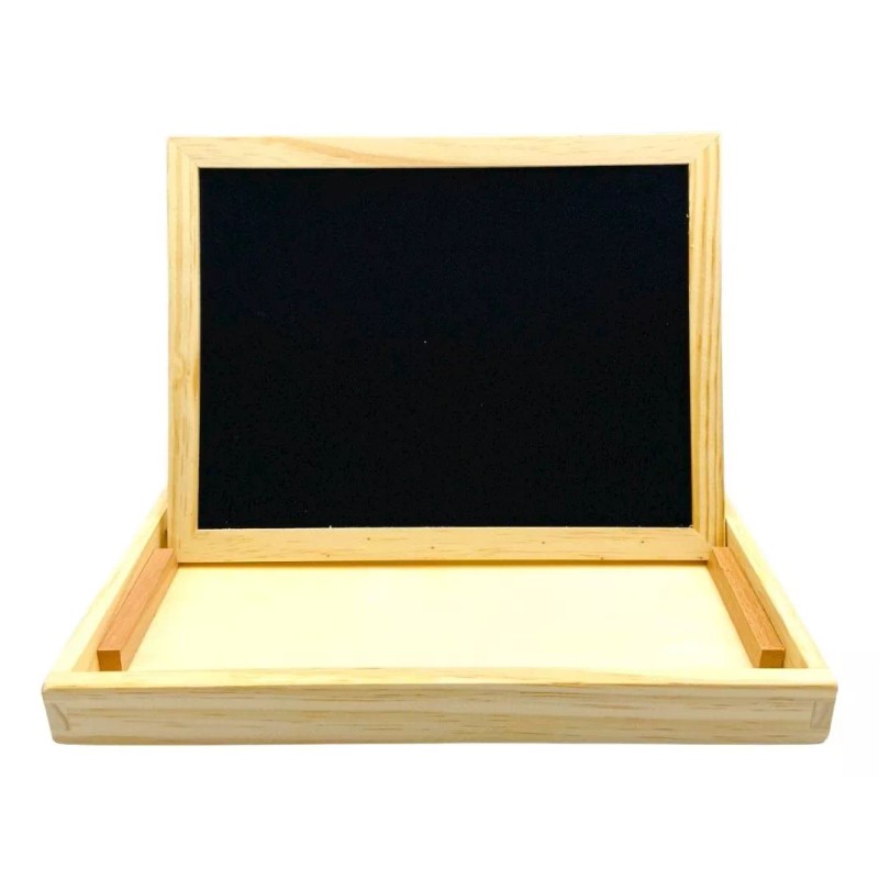 QISHINI Pizarron Educativo De Madera Magnetico Para Niños Caballete