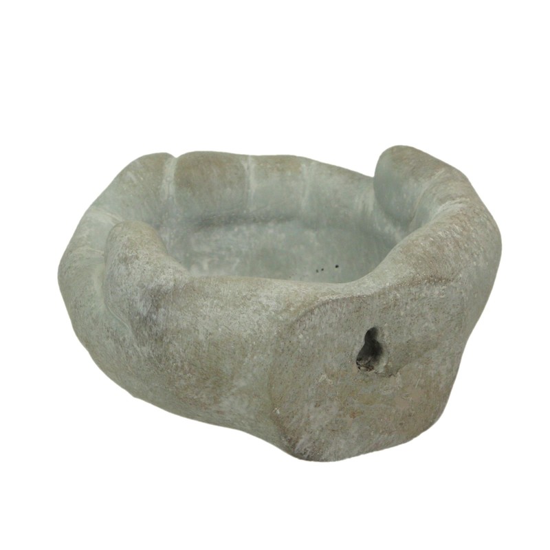 MayRich Company Cement Cupped Hands Wall-Mountable Planter & Birdfeeder –