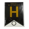 Haobase Happy Birthday Banner Birthday Garland Party Decorations 16cm×20cm (Black)