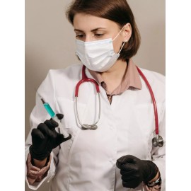 SKINTX BLACK Nitrile PowderFree, Medical, Tattoo, Dental, Safety, Size L