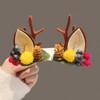 Christmas Hair Clip,2 Pairs Christmas Reindeer Antlers Hairpins,Deer Horn Barrettes,Cute