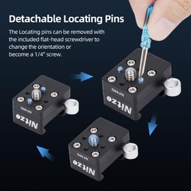 Nitze Quick Release NATO Clamp with 1/4” Screws and Removable Locating Pins for Camera Cage and Monitor Cage, LED Light, Microphone and Magic Arm - NF49D
