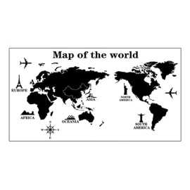 DaraBaby Mapa Mundial Decorativo De Vinil Para Living Y Habitaciones