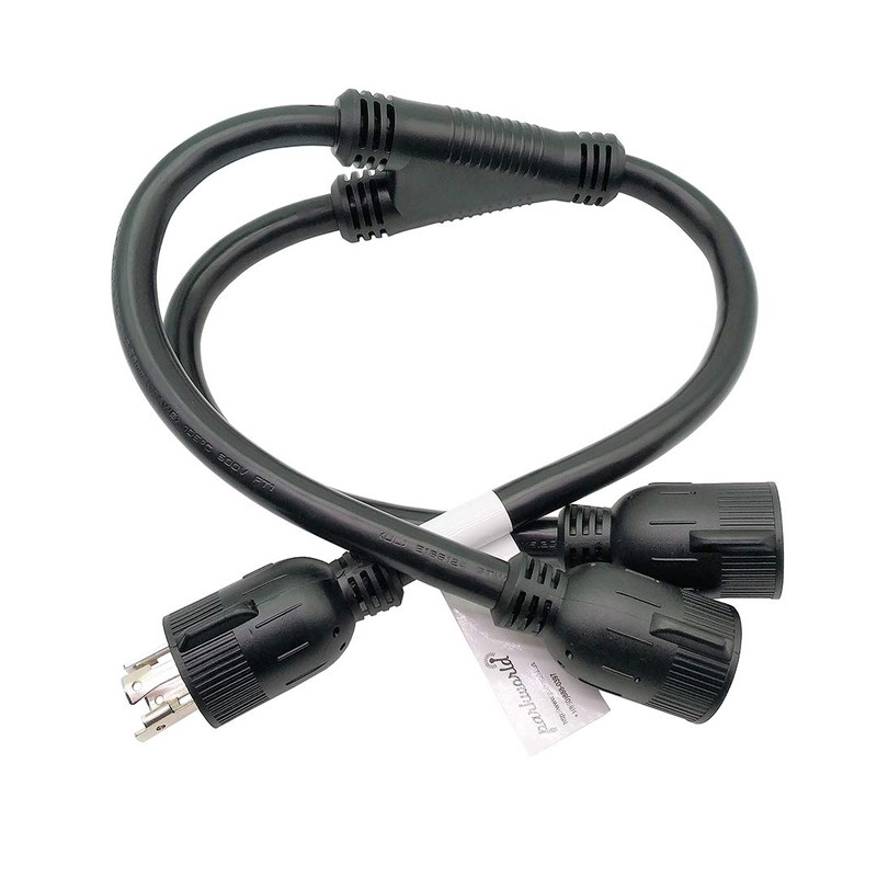 Parkworld 60462 Generator 30 amp Splitter L14-30P Male to (2)
