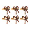 YöL Set Of 6 Deluxe Candy Cane Napkin Rings Christmas