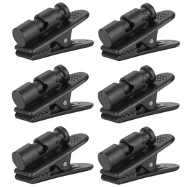 Hezhou Pack of 6 Headphone Clips Earphones Headset Earphones Large Clip Clip Clamp 360 Degree Rotating Cable Clothing Clip Holder Clothes Clip Mounting Microphone Headphones Wire
