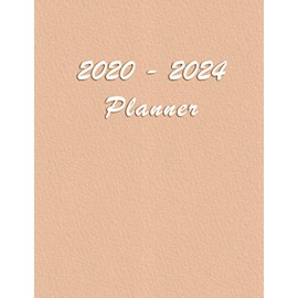 2020 - 2024 - Five Year Planner: Agenda for the next 5 Years - Monthly Schedule Organizer - Appointment, Notebook, Contact List, Important date, ... - 60 Months - Elegant Apricot Pastel Color