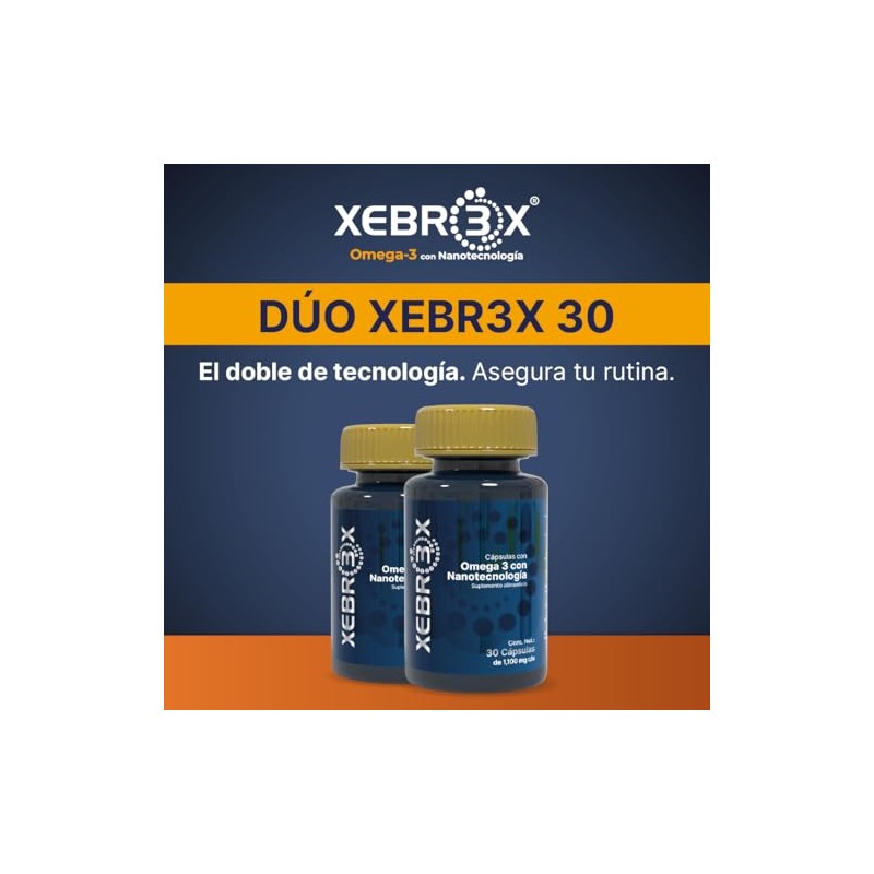 XEBREX Omega 3 con Nanotecnología DUOPACK Aceite de Pescado EPA