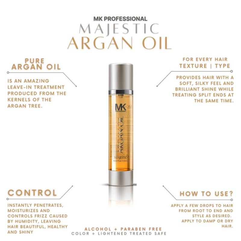 MK Professional Argan Oil for Hair, 4 fl oz (120ml)