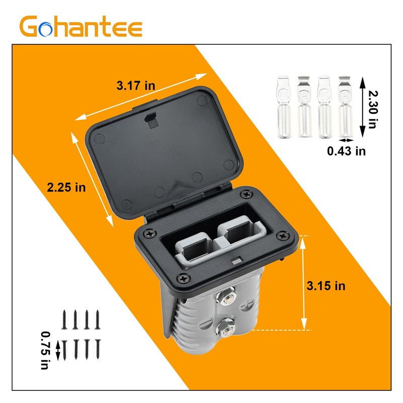 gohantee 175A Plug Mounting Panel with Dust Cover Compatible with
