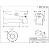 Westbrass E531D-1F-2-62 5-1/4" Reach Wall Mount Tub Spout with Front