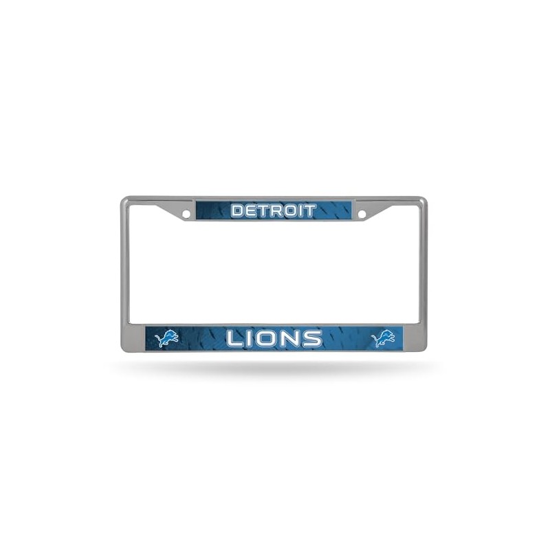 Rico Industries NFL Detroit Lions 12" x 6" Silver Chrome