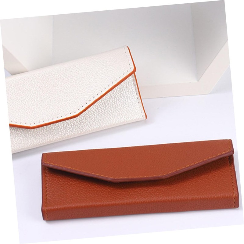 FOMIYES 2pcs Elegant Eyebrow Tweezers Storage Box Pu Material Organizers