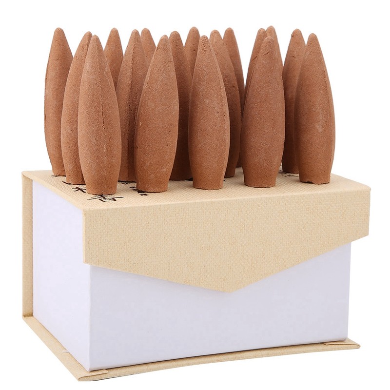 22pcs 30 Minutes Smoke Backflow Censer Incense Cones Gift Box