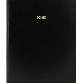 BookFactory Zoned Log Book/Journal/Logbook - 120 Page, 8.5''x11'', Black Hardbound (XLog-120-7CS-A-L-Black(Zoned Log Book))