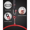 DASKING Premium Red Aerial Hoop Kit 85cm (33.5") Single-Point Ring,
