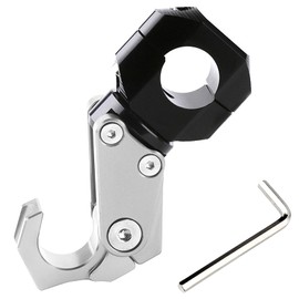 Ysemco Handlebar Hook, Universal 0.9 - 1.1 inches (22 - 28 mm), Helmet Hook, Convenience Store Hook, Compatible Models PCX160/125/150, ADV150/350, X-ADV750, Etc., Foldable, Aluminum, Luggage Hanger