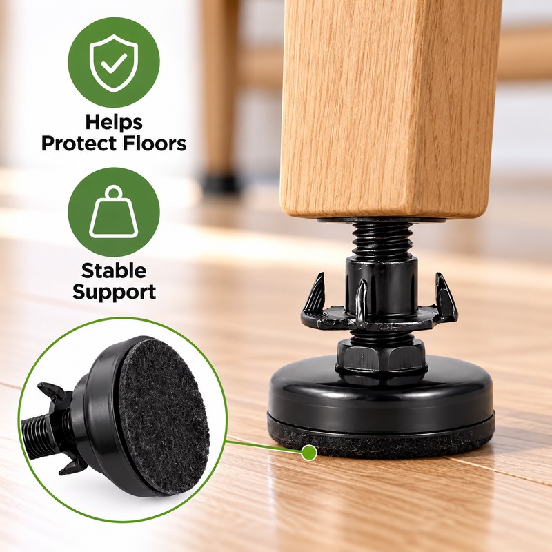 Adjustable Furniture Leveling Feet for Tables, Chairs & Sofas –