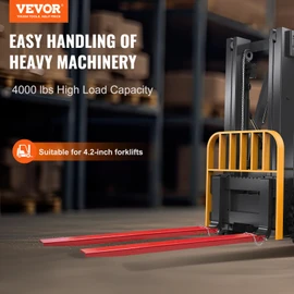 VEVOR Forklift Extensions, 82 Inch Fork Extensions 4.5 Inch Width, 1 Pair Heavy Duty Fork Extensions with Pins for Forklifts Truck
