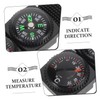Kisangel Keychain Compass Thermometer Hiking Survival Tool Mini Compass for
