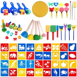 IMD BALIS STORE Stencils for Painting with Kids Paint Brushes Toddler Craft Kids Drawing Tools