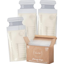 LURKO Bolsas Leche Materna Grandes 8 Oz 50 pcs BPA Free