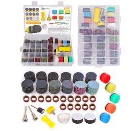 Pack of 268 25 mm (1 inch) Sanding Pads - Wet/Dry Sanding Discs 60-10000 Grit - Polishing Attachments for Dremel - Wet Sandpaper Compatible with Rotary Tools & Sanding Drills