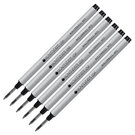 Lanier Combo Pack - 6 Pack - Monteverde® Rollerball M22 Paste Ink Refill Compatible with Most Montblanc® Style Rollerball Pens - Black (Fine Tip 0.6mm)