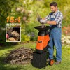 MAXLANDER Electric Wood Chipper Shredder, 15-Amp Corded Yard Mulcher with