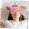 Baluue 4Pcs Colored Plush Sleeping Eye Masks Soft Eye Covers