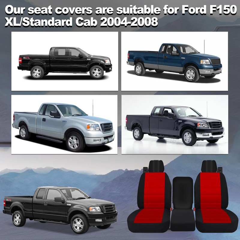 runfider Custom Heavy Duty Fabric 40/20/40 Split Bench Seat Covers