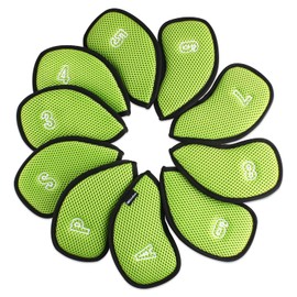 Andux Mesh Golf Iron HeadCovers with Number on both Sides 10pcs/set (Green)